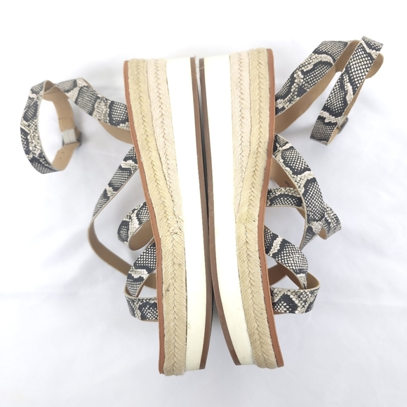 LUCKY Brand Jakina Natural Alamera Wedge Sandals Size 9.5M - Picture 7 of 15